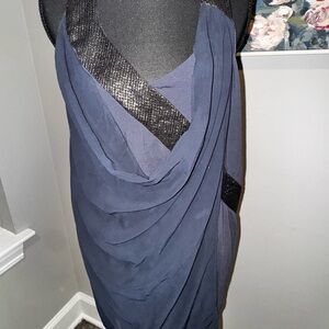 Lane Bryant One Shoulder Black and Navy Shirt